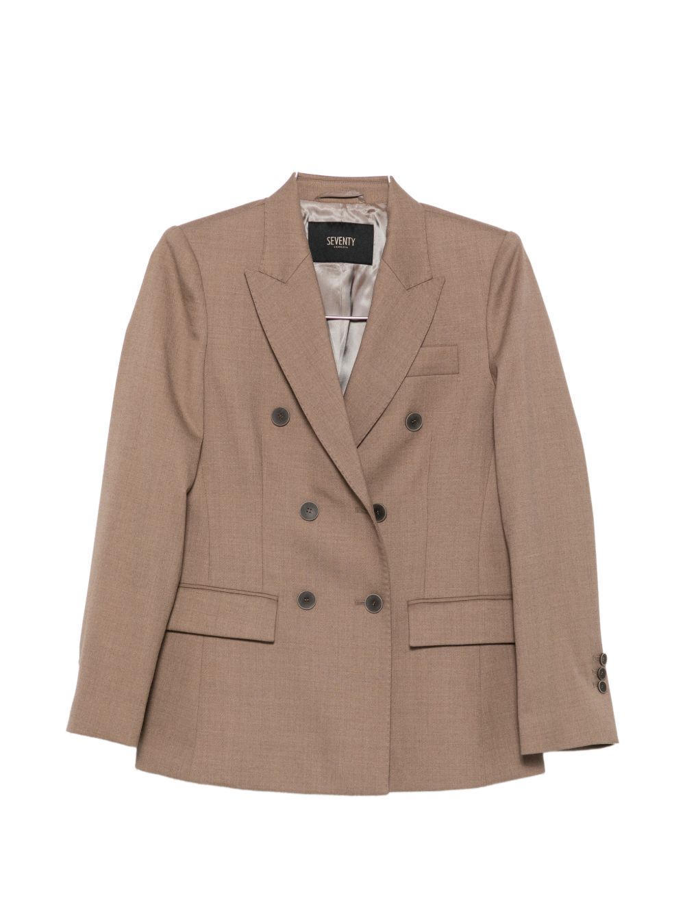 SEVENTY Giacca blazer doppiopetto nocciola