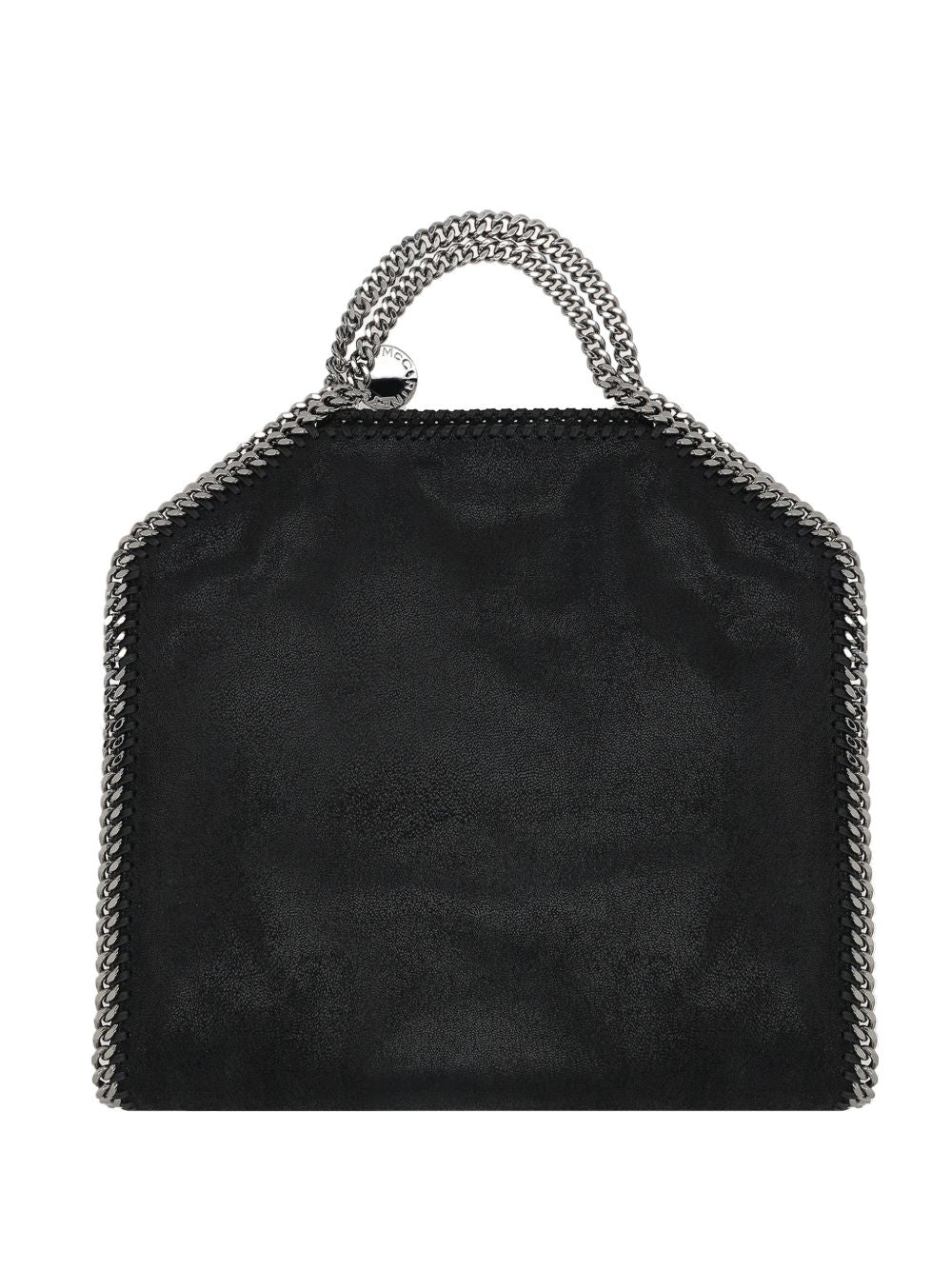 STELLA MCCARTNEY Borsa tote Falabella nera con catena argentata