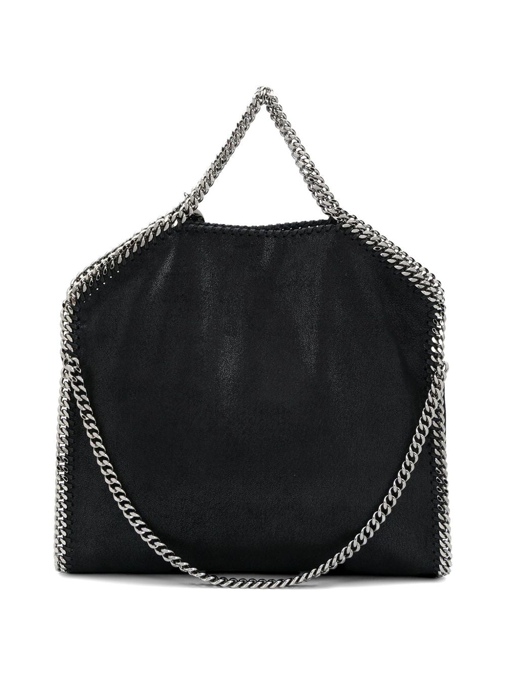 STELLA MCCARTNEY Borsa tote Falabella nera con catena argentata