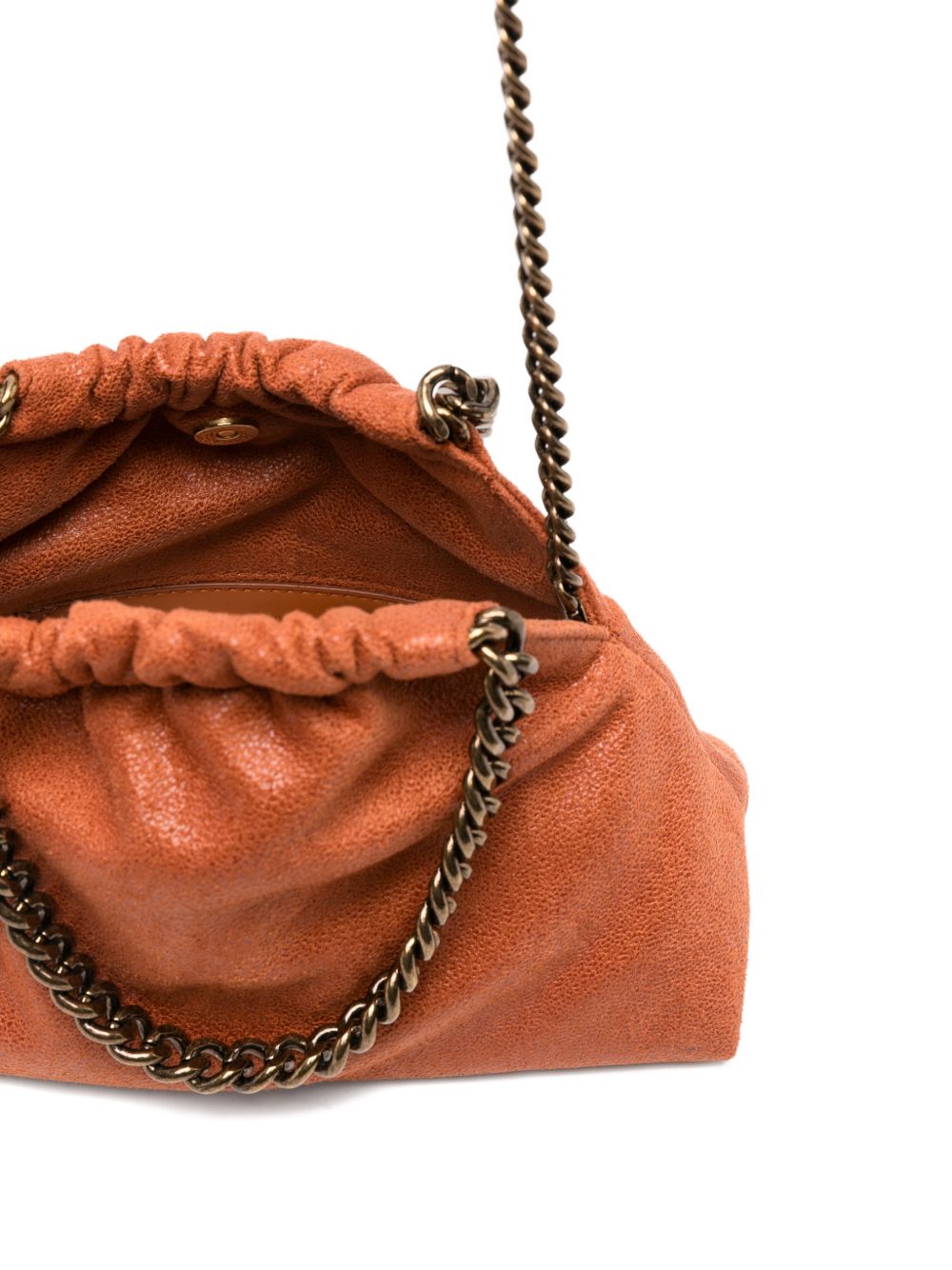 STELLA MCCARTNEY Borsa Falabella Mini Drawstring arancione in materiale vegano