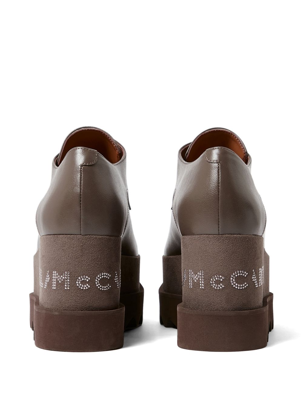 STELLA MCCARTNEY Sneakers platform Elyse marroni in pelle vegana