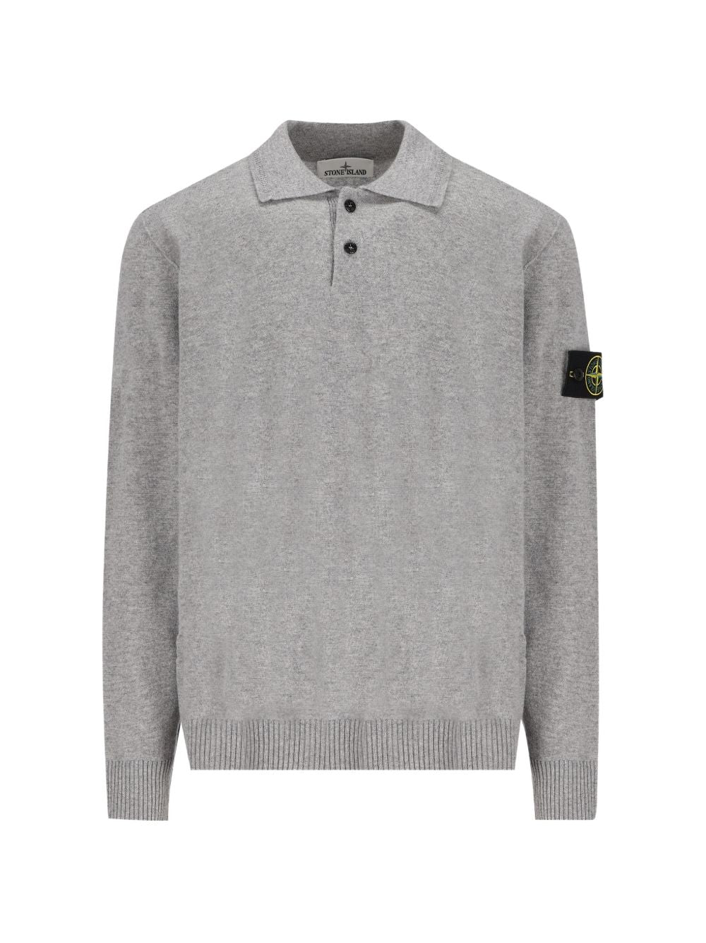 STONE ISLAND Polo in Lana Grigia