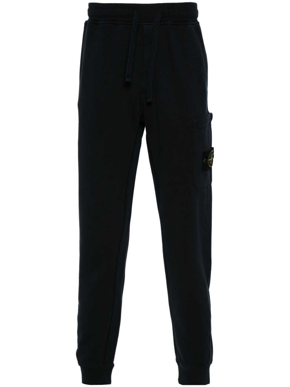 STONE ISLAND Pantaloni di tuta sportivi in cotone blu navy