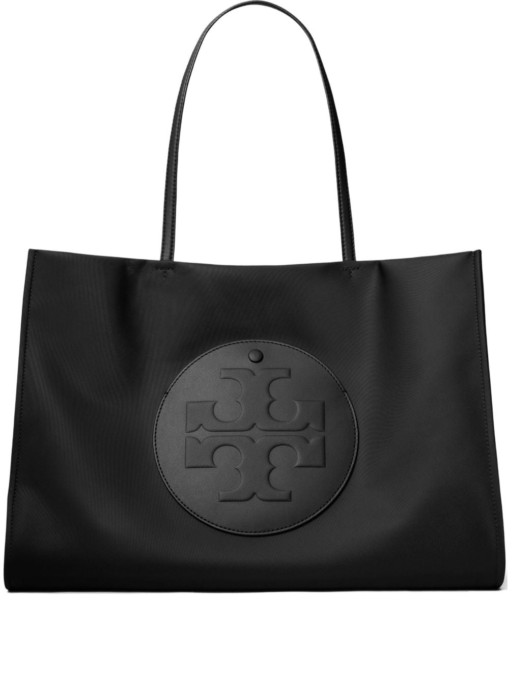 TORY BURCH Borsa Shopping Ella Small Tote in nylon e pelle nera