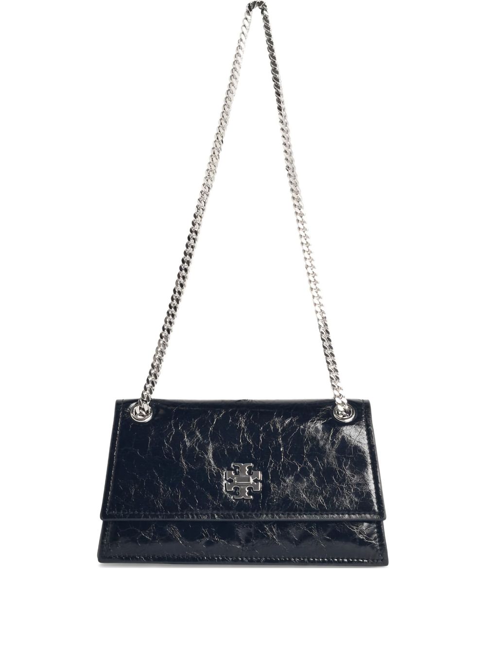 TORY BURCH Borsa mini in pelle nera trapuntata con tracolla a catena