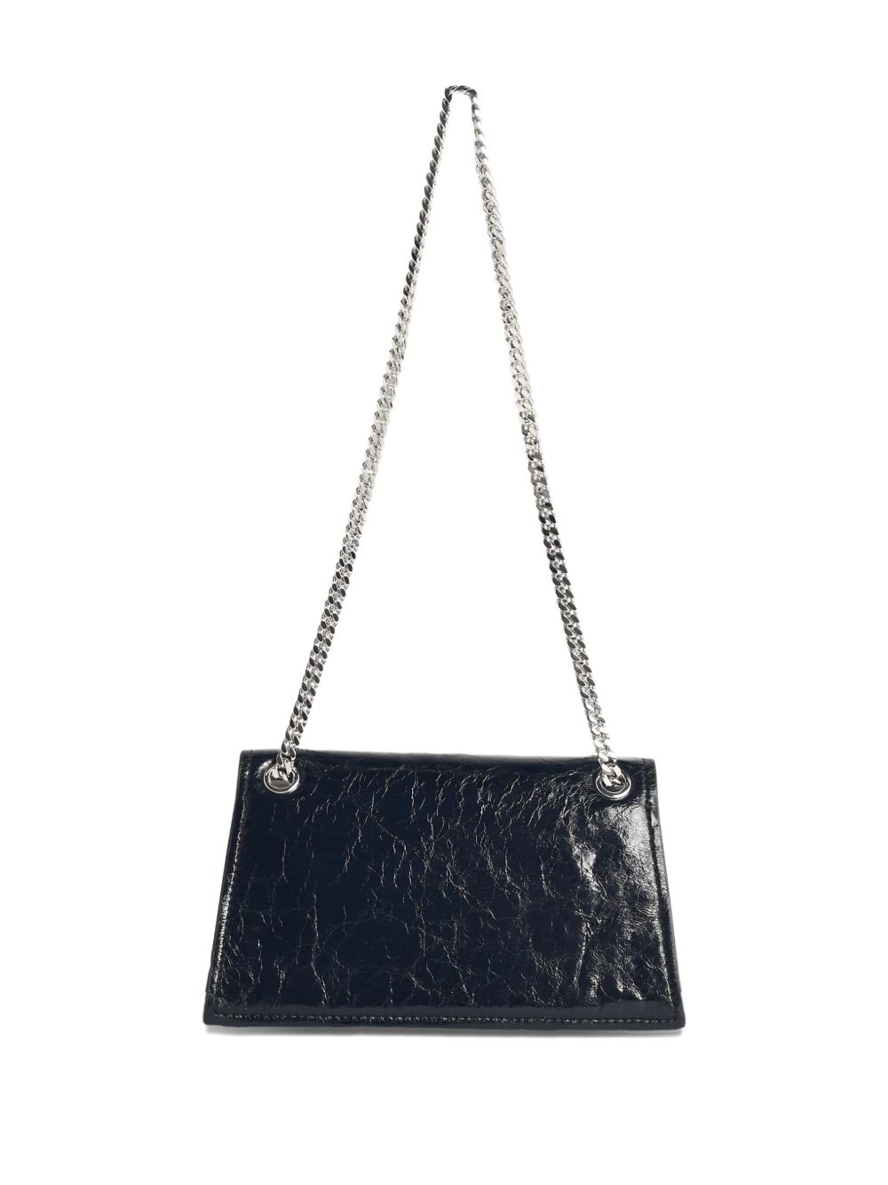TORY BURCH Borsa mini in pelle nera trapuntata con tracolla a catena