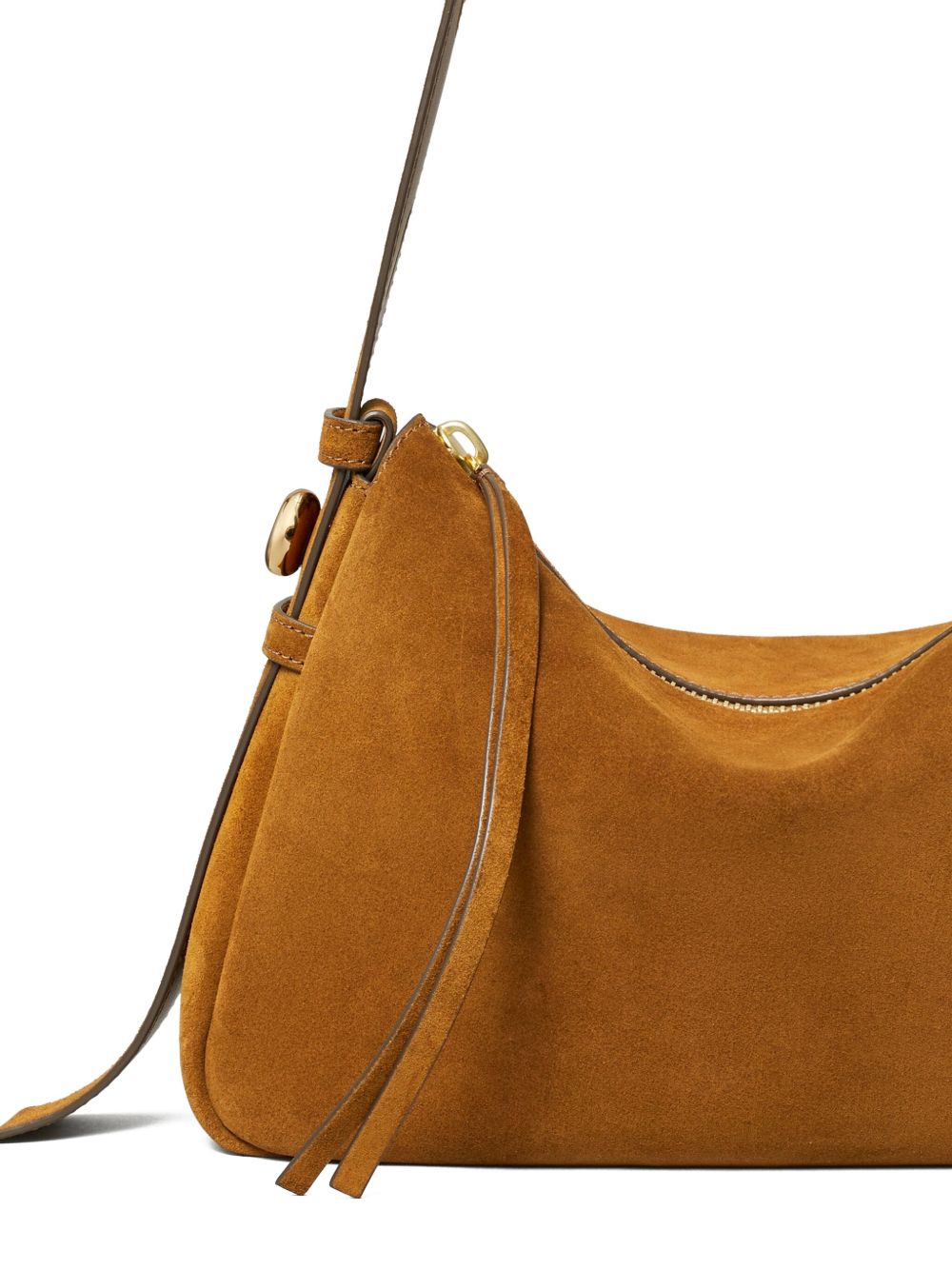 TORY BURCH Borsa a spalla Romy in suede con tracolla regolabile