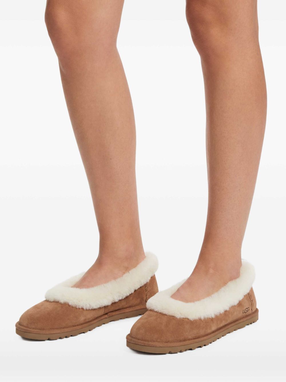 UGG Ballerine Zora in camoscio color Chestnut