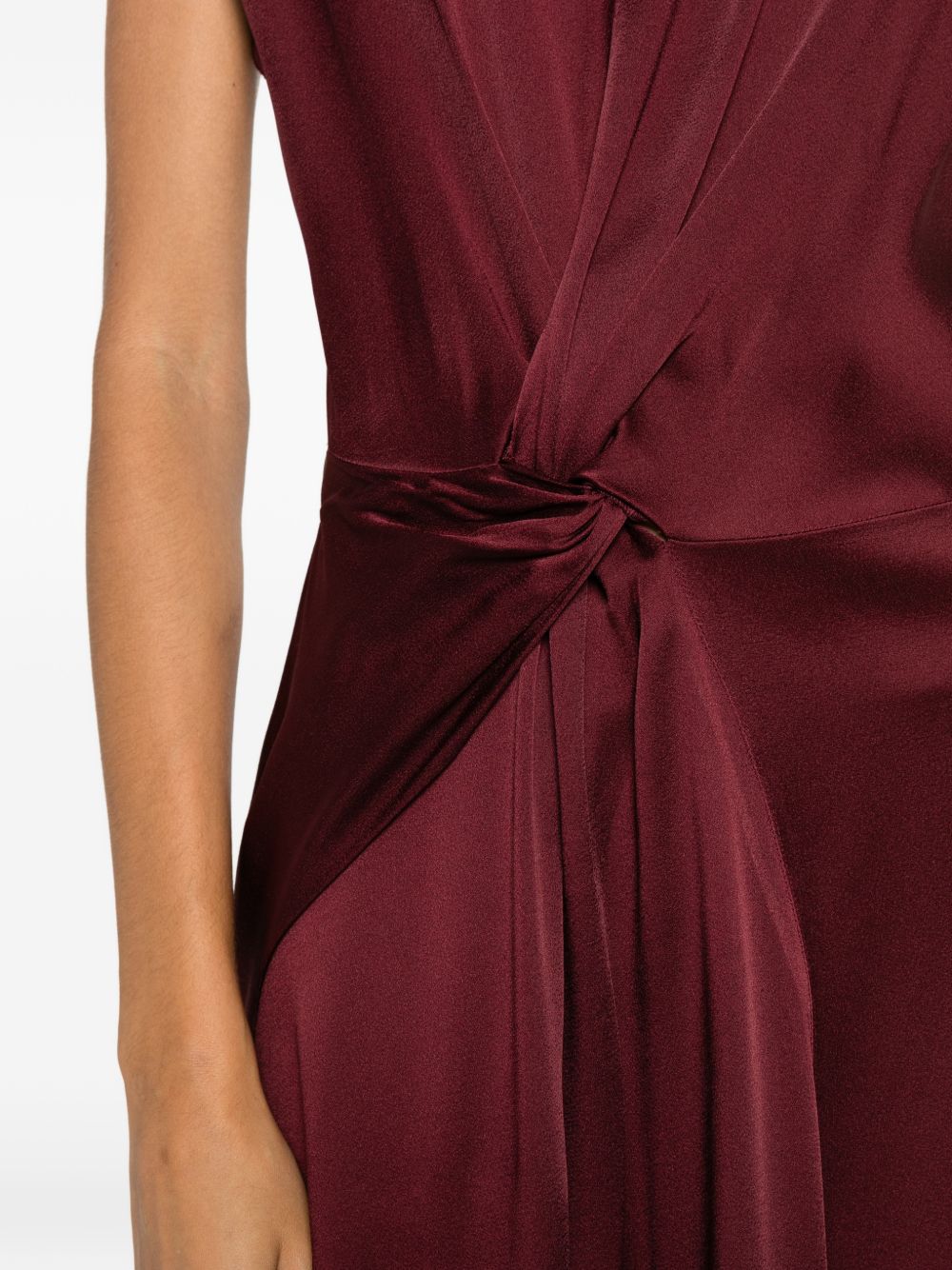 VICTORIA BECKHAM Abito bordeaux midi