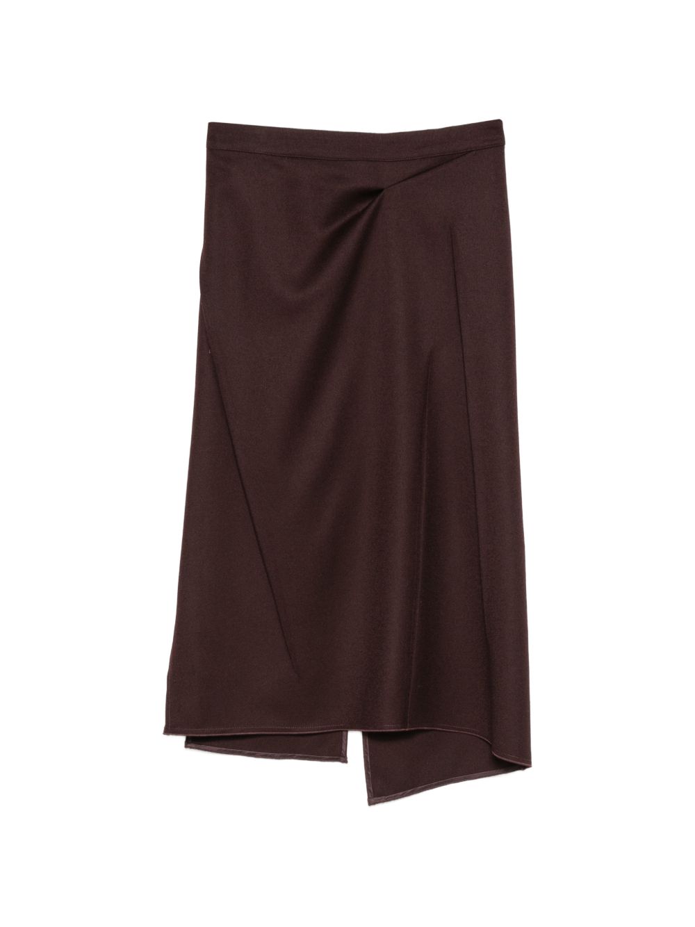 VICTORIA BECKHAM Gonna sartoriale in lana con piega frontale