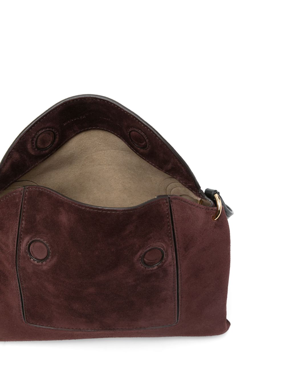 WANDLER Borsa a tracolla Penelope in suede marrone