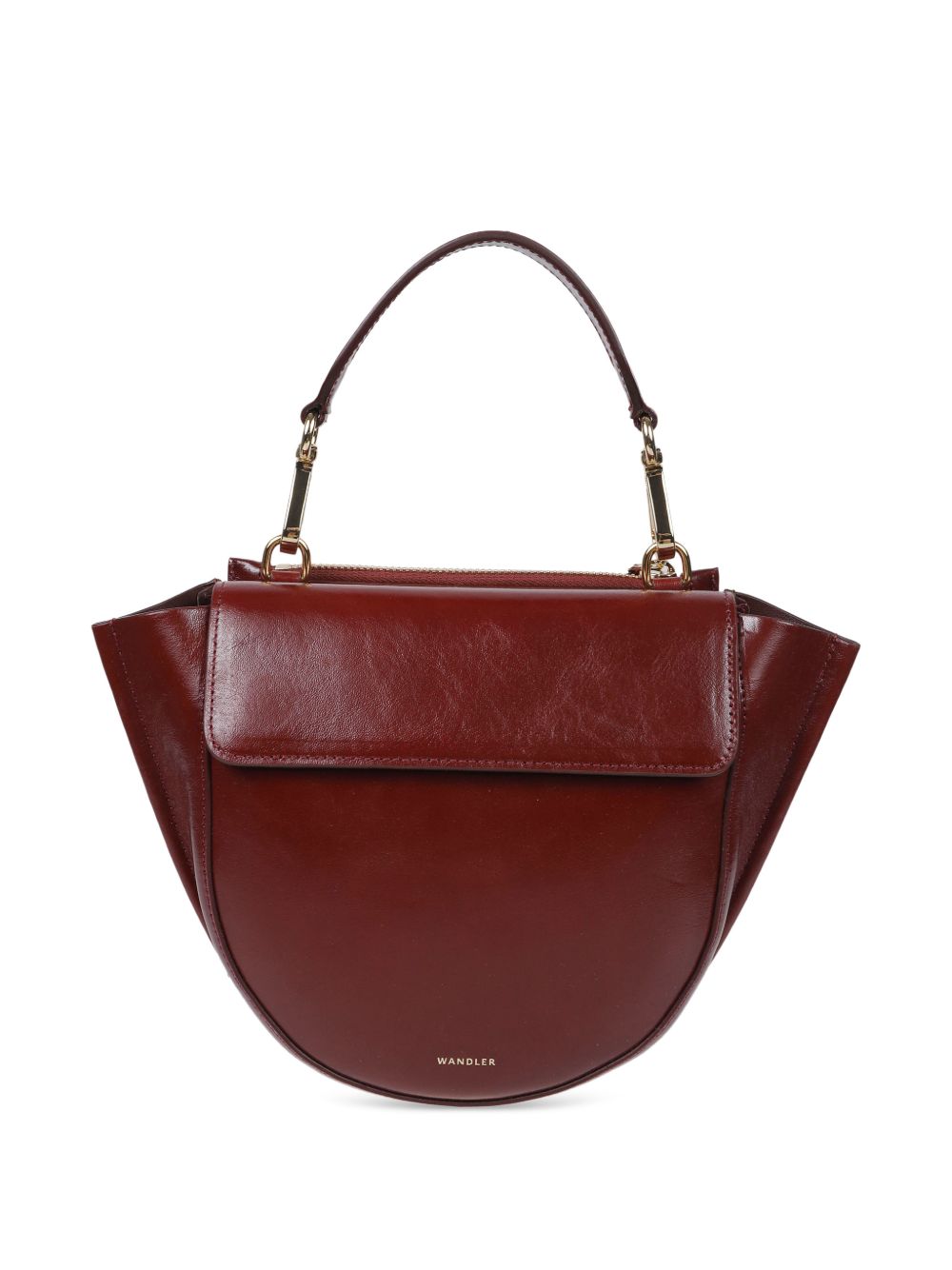 WANDLER Borsa a spalla in pelle di vitello rossa