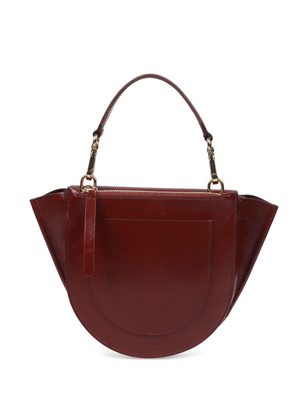 WANDLER Borsa a spalla in pelle di vitello rossa