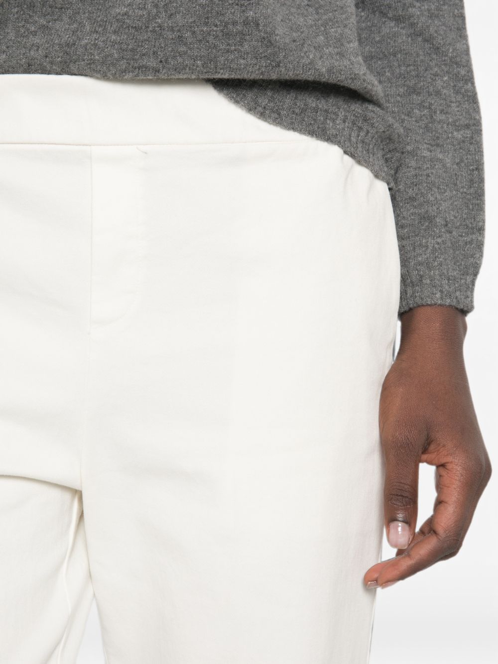 WHYCI Pantaloni bianchi in cotone