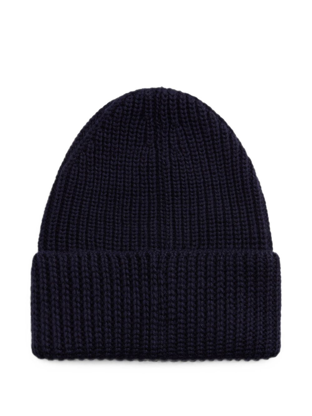 WOOLRICH Cappello blu in lana a coste