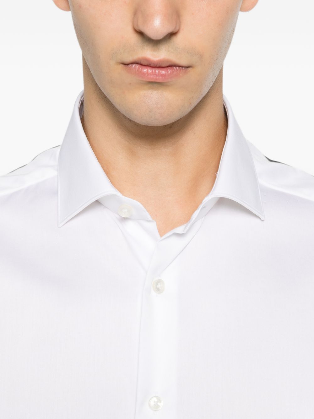XACUS Camicia classica bianca in cotone