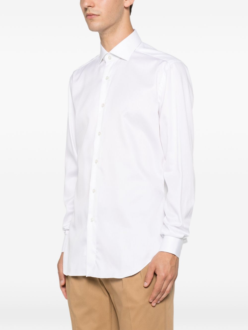 XACUS Camicia classica bianca in cotone
