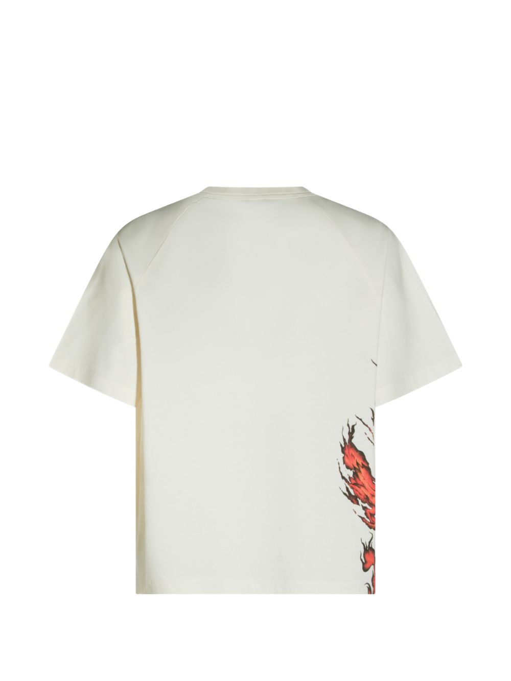 Y3 T-shirt bianca in cotone con stampa Y-3