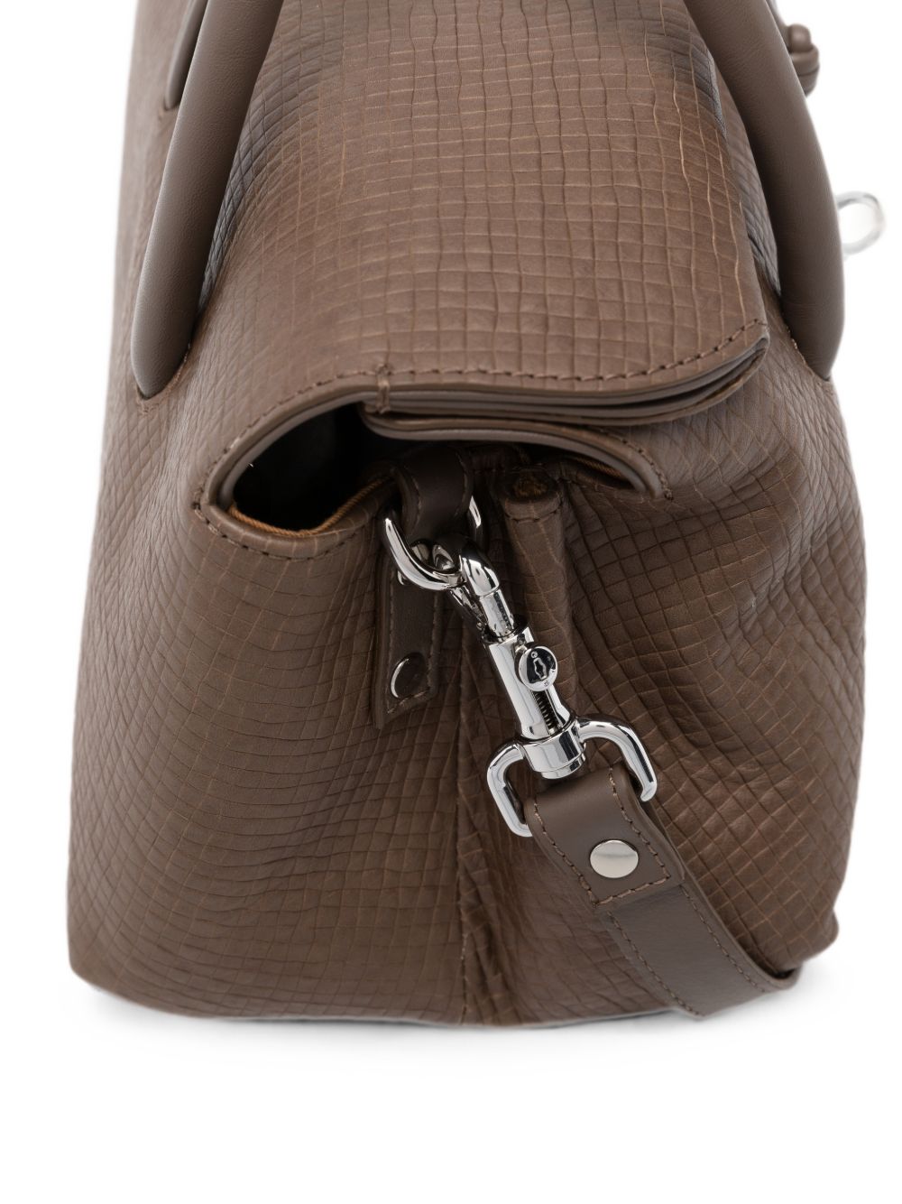 ZANELLATO Borsa Dotta Small in pelle martellata marrone