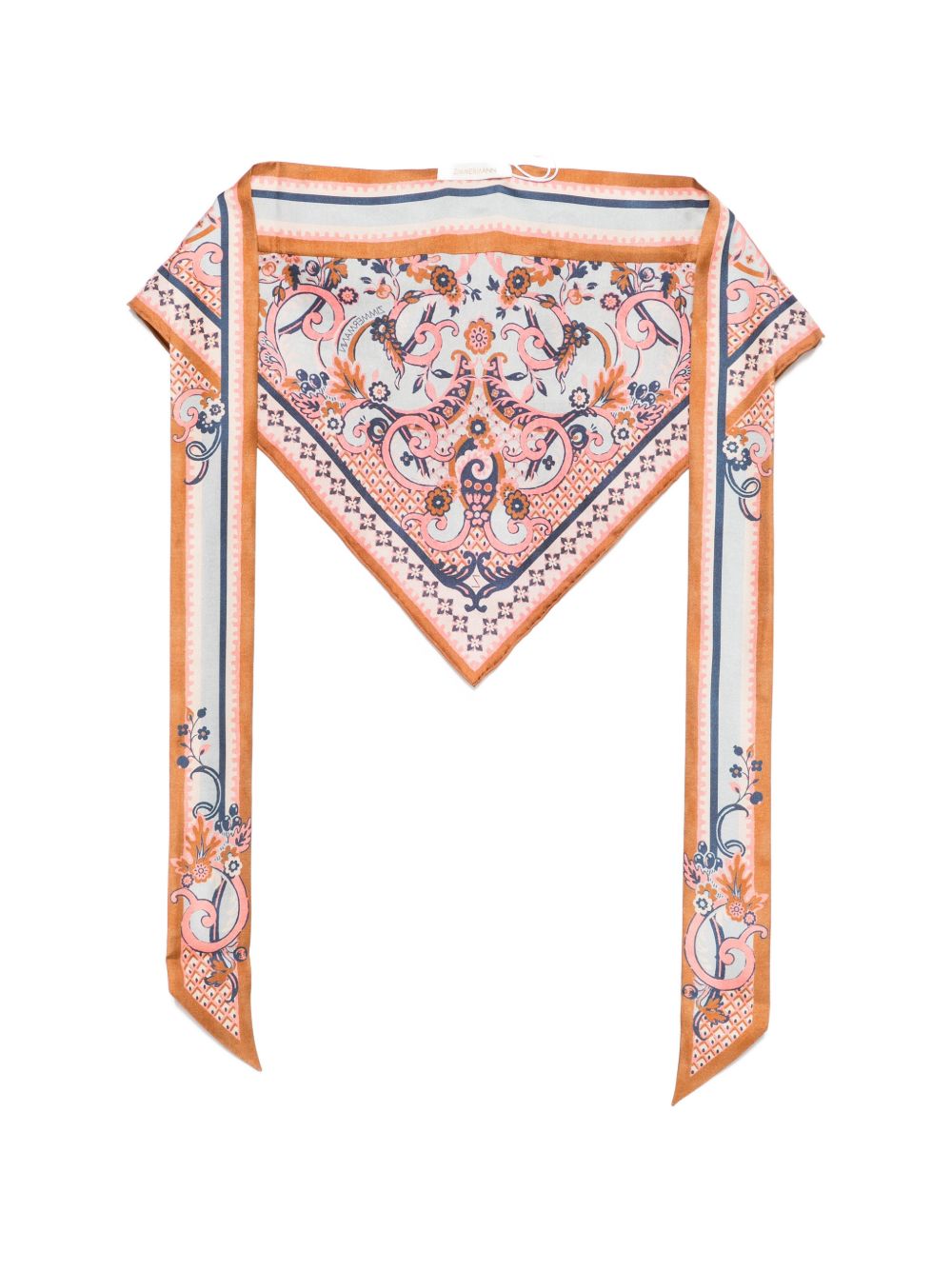ZIMMERMANN Foulard in seta stampato Blue Paisley Floral