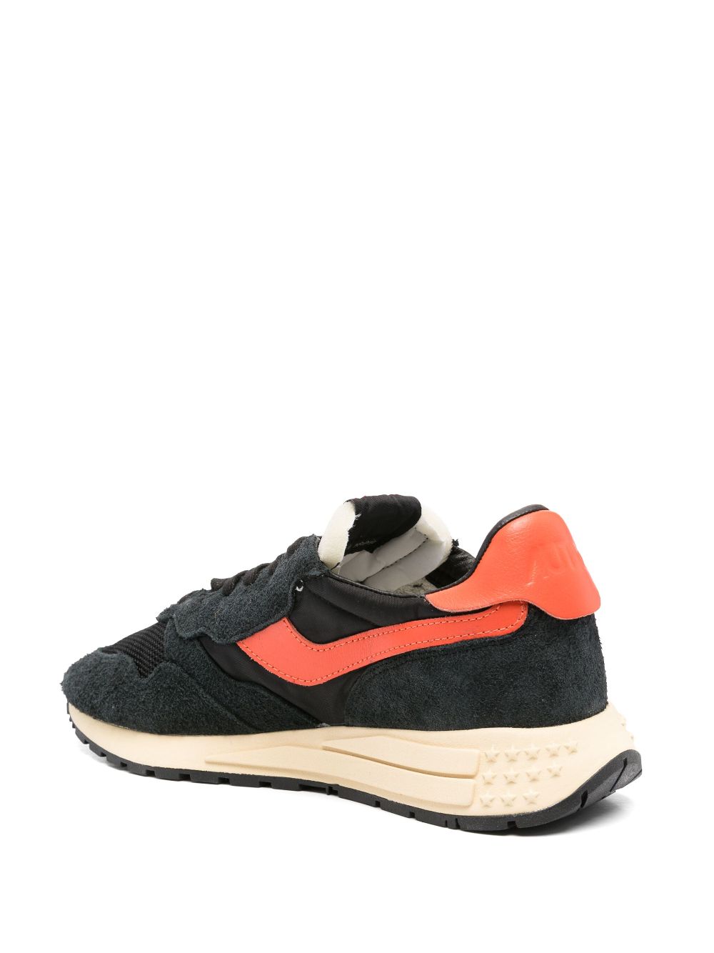 AUTRY Sneakers Reelwind nero e arancione con camoscio
