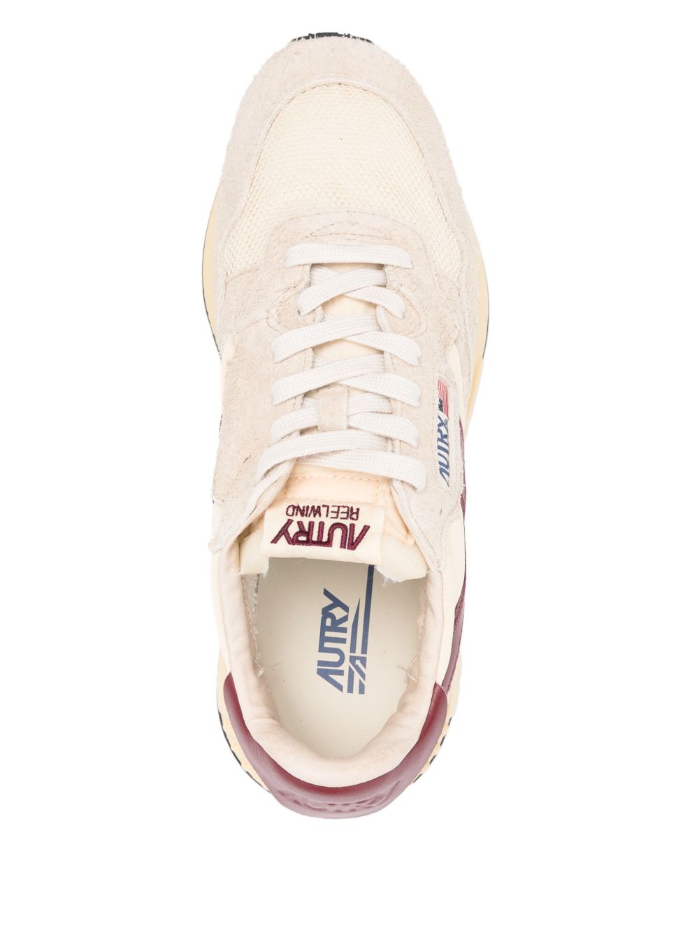 AUTRY Sneakers Medalist beige e marrone con inserti in camoscio
