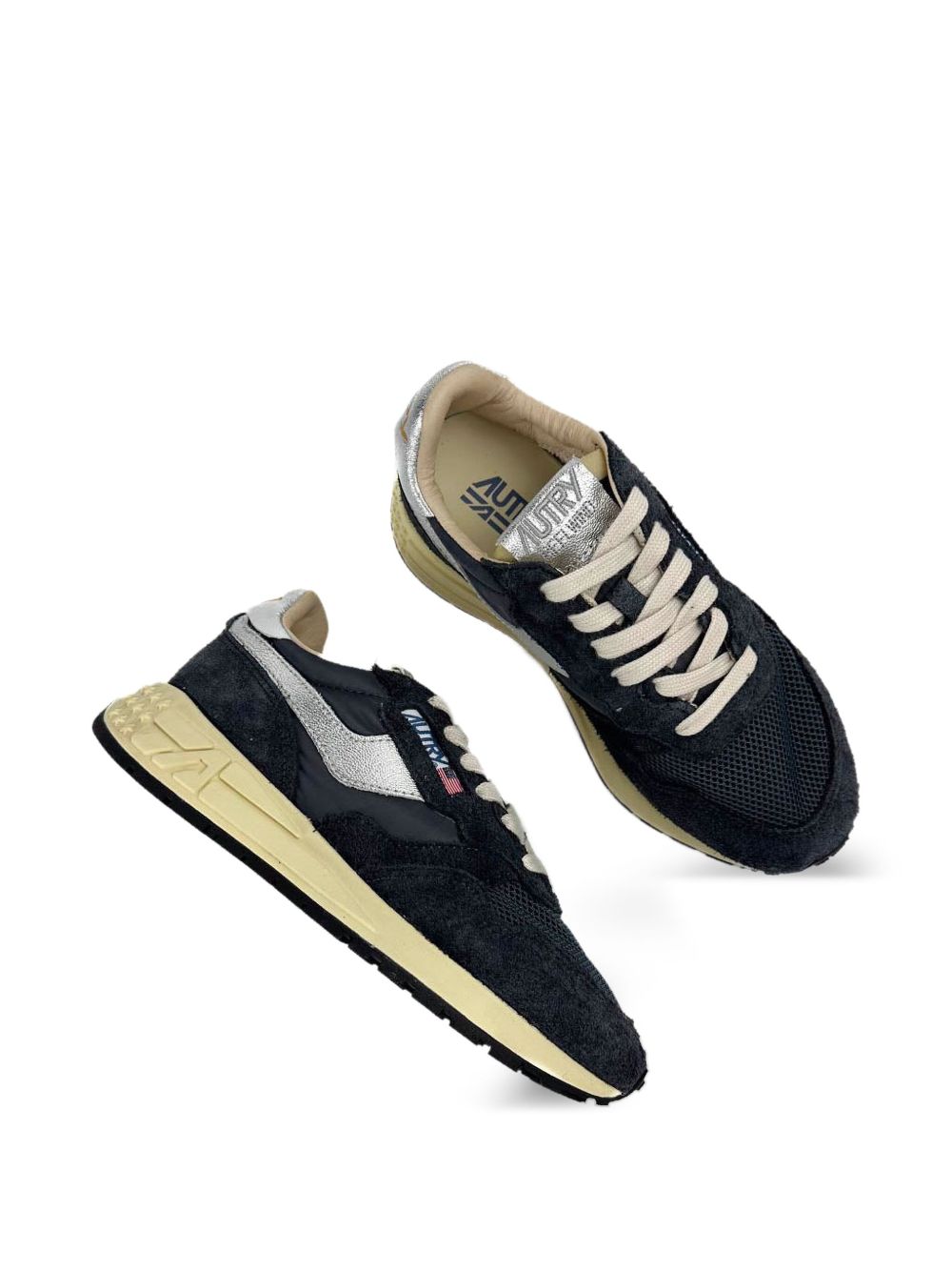 AUTRY Sneakers 'Reelwind' low in nylon e pelle scamosciata nera