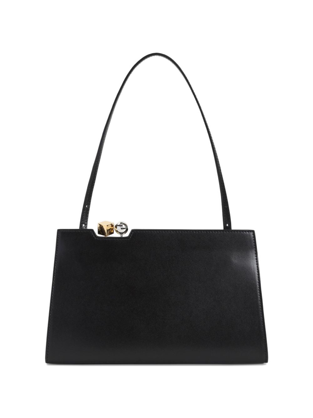 JACQUEMUS Borsa a spalla LE SALON in pelle nera