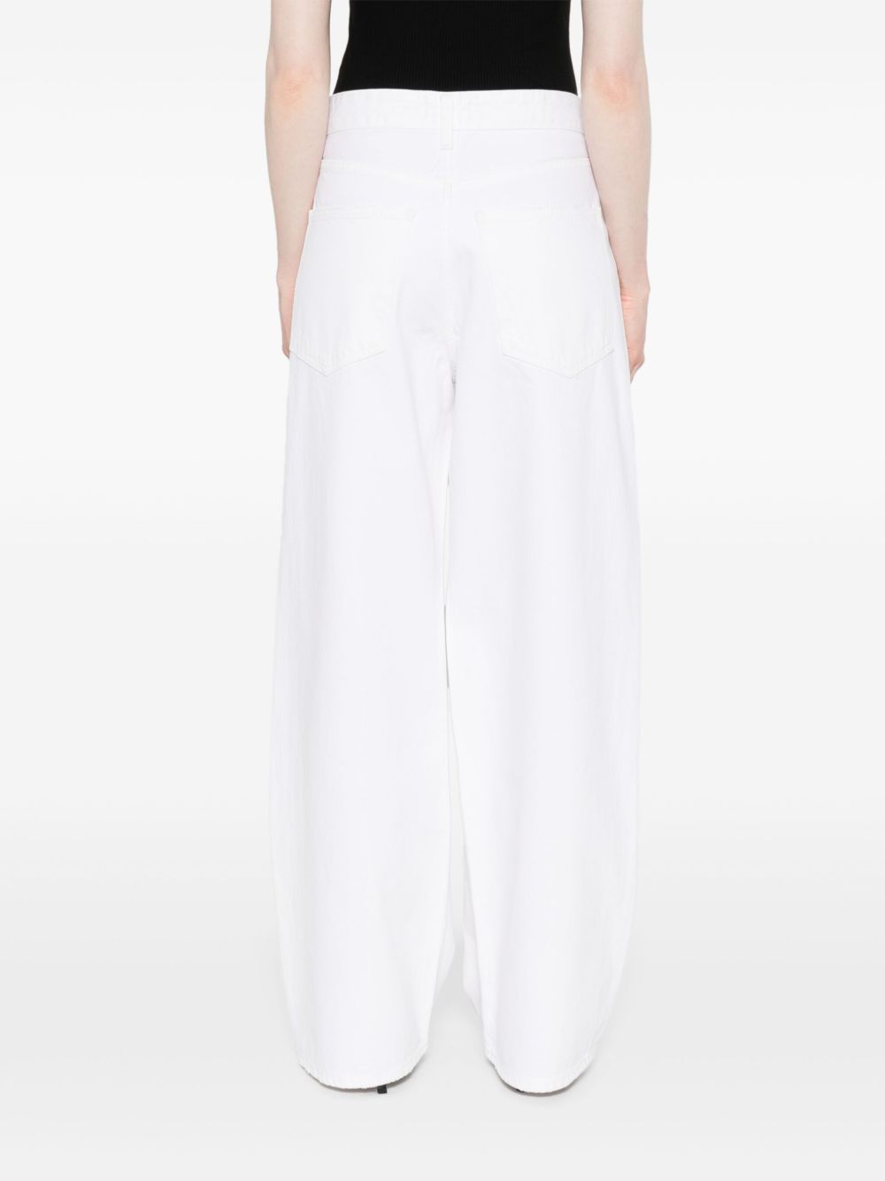 AGOLDE Vana Fold jeans in demin di cotone bianco