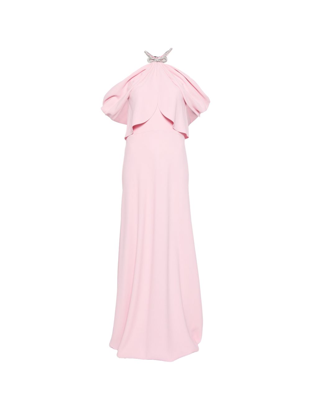 ALBERTA FERRETTI Abito lungo rosa con scollo halter