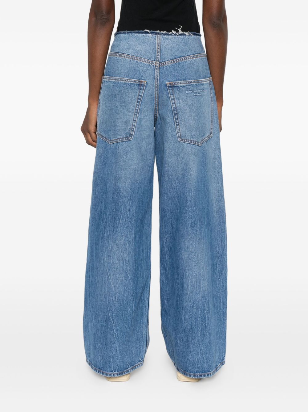 ALEXANDER WANG Jeans con zip a gamba ampia