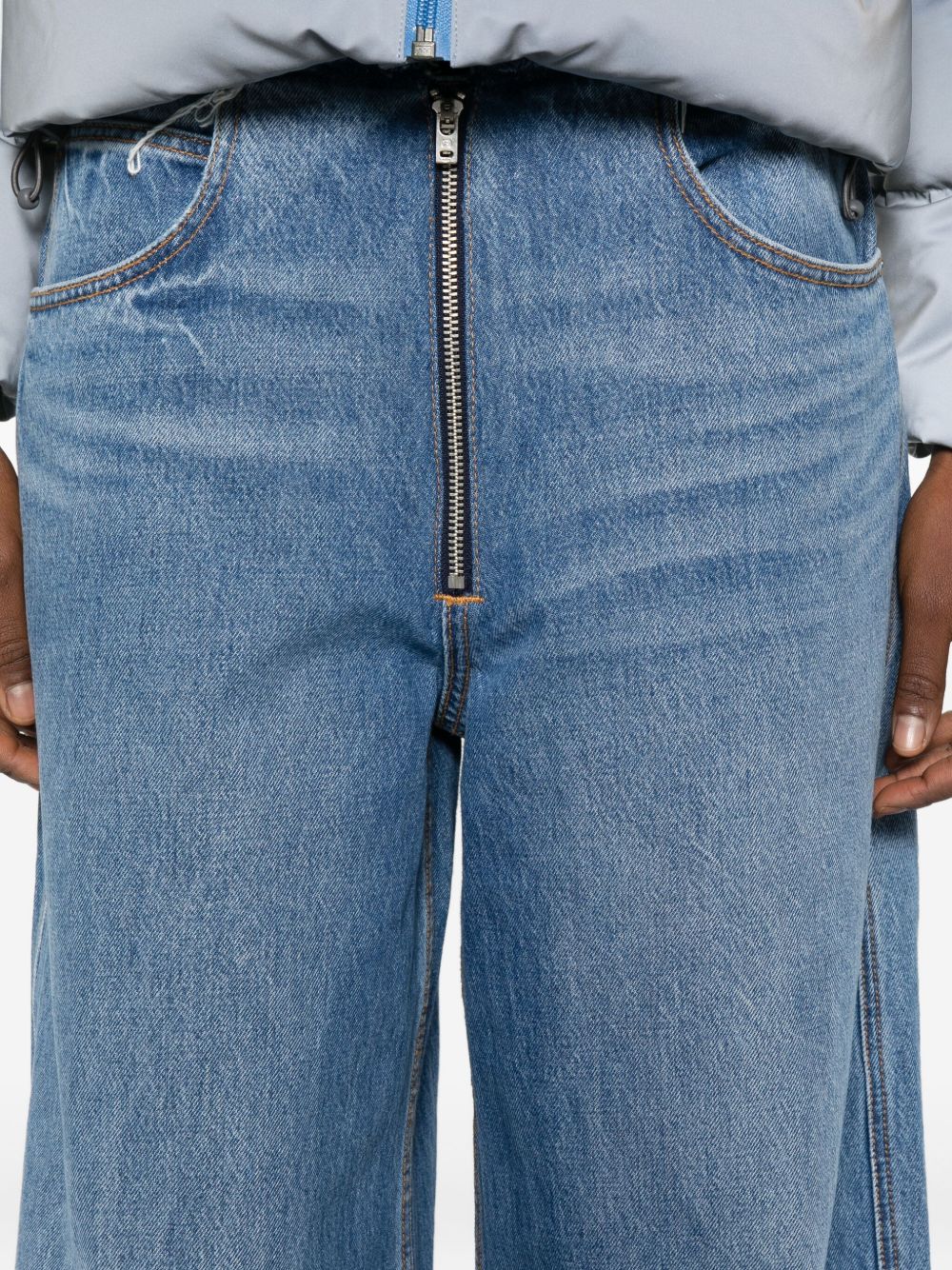 ALEXANDER WANG Jeans con zip a gamba ampia