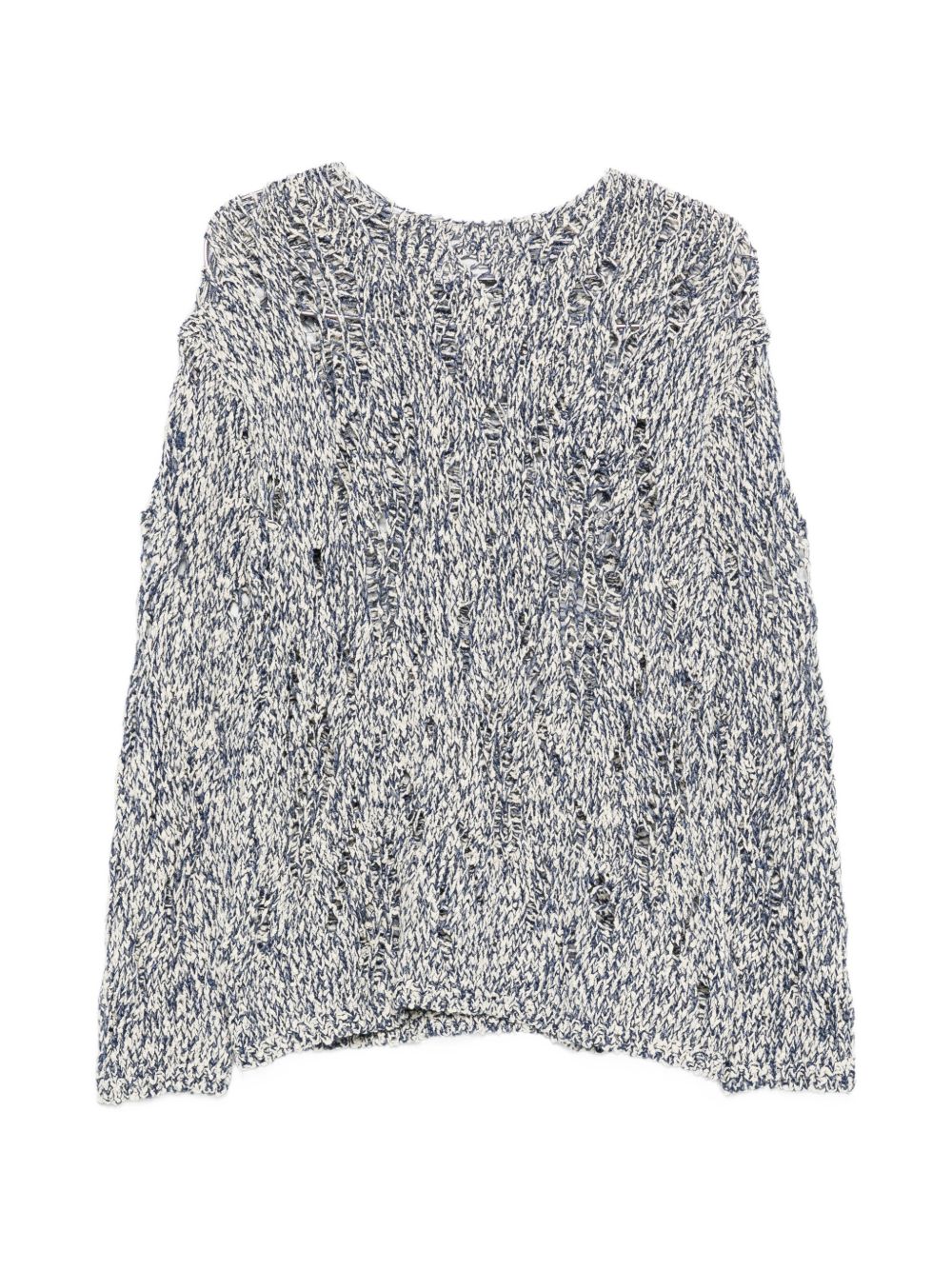 AMARANTO Maglia melangè con effetto traforato