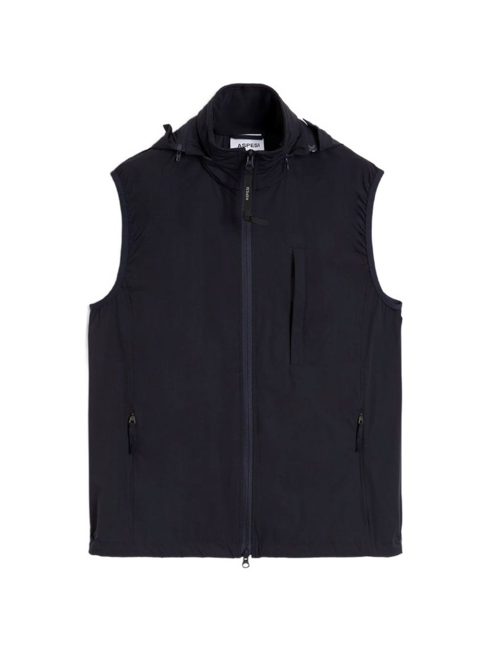 ASPESI Gilet blu navy con zip