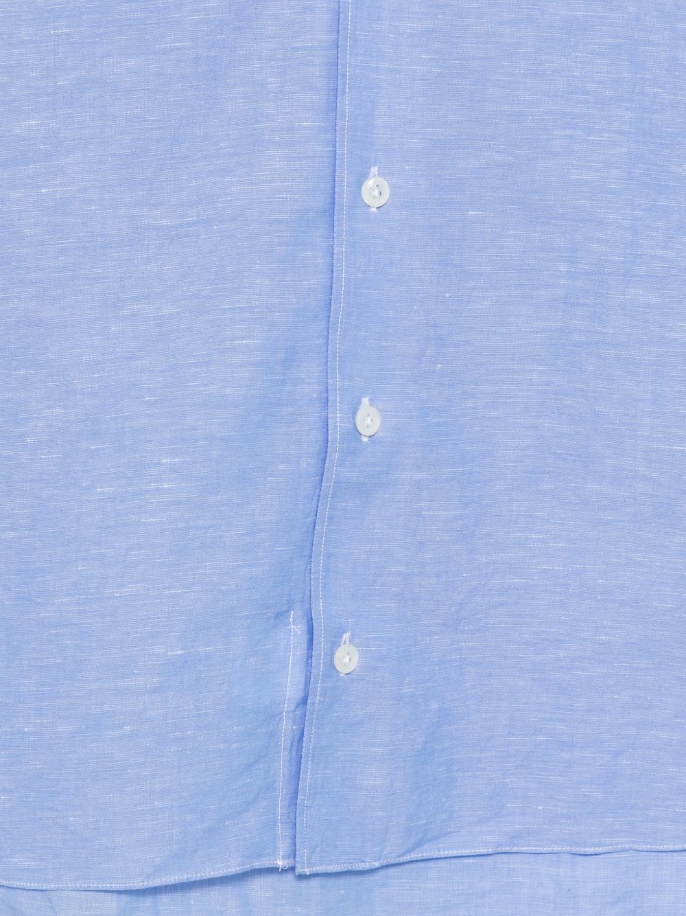BARBA Camicia iin cotone azzurro chiaro con texture slub
