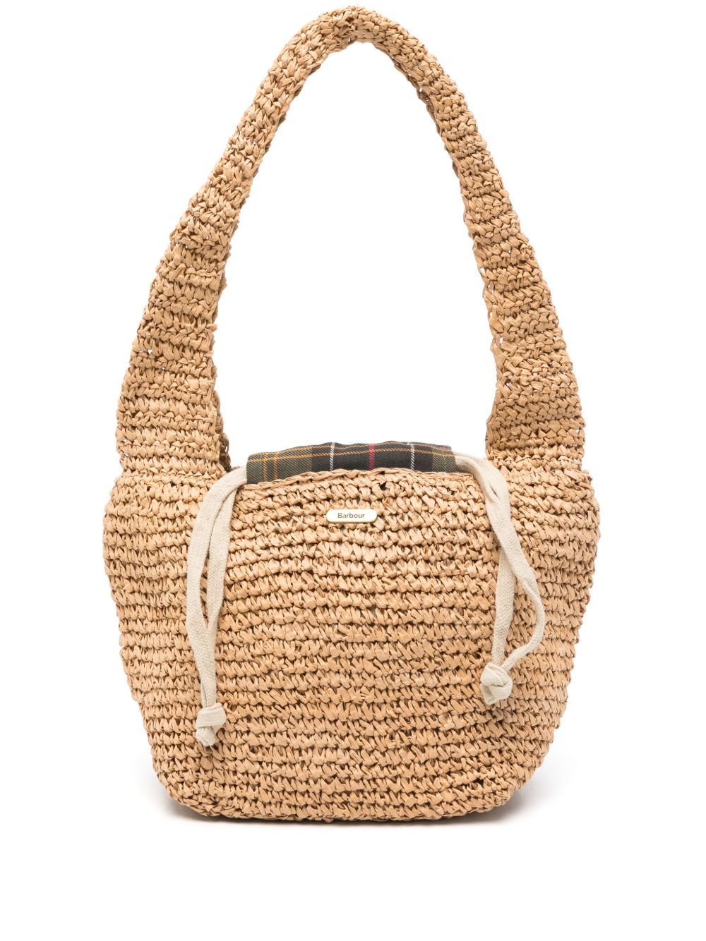 BARBOUR Borsa a spalla Lily in rafia beige