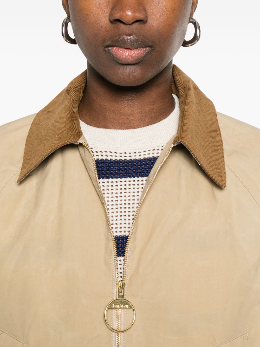 BARBOUR Giacca Catlin in cotone beige