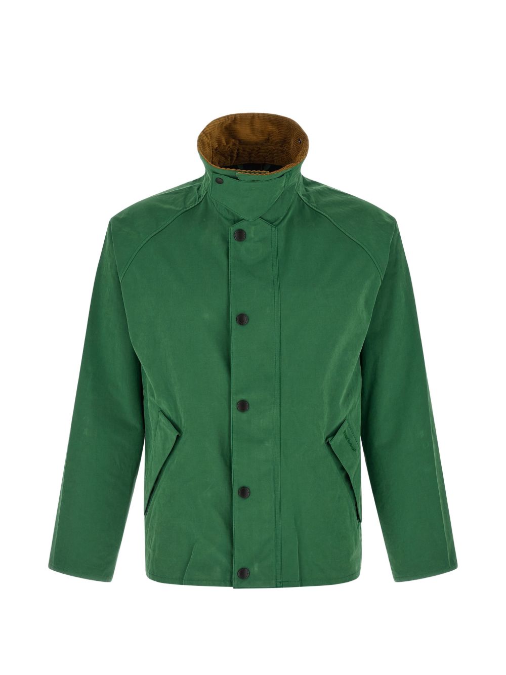 BARBOUR Giacca Transporter verde con colletto in velluto