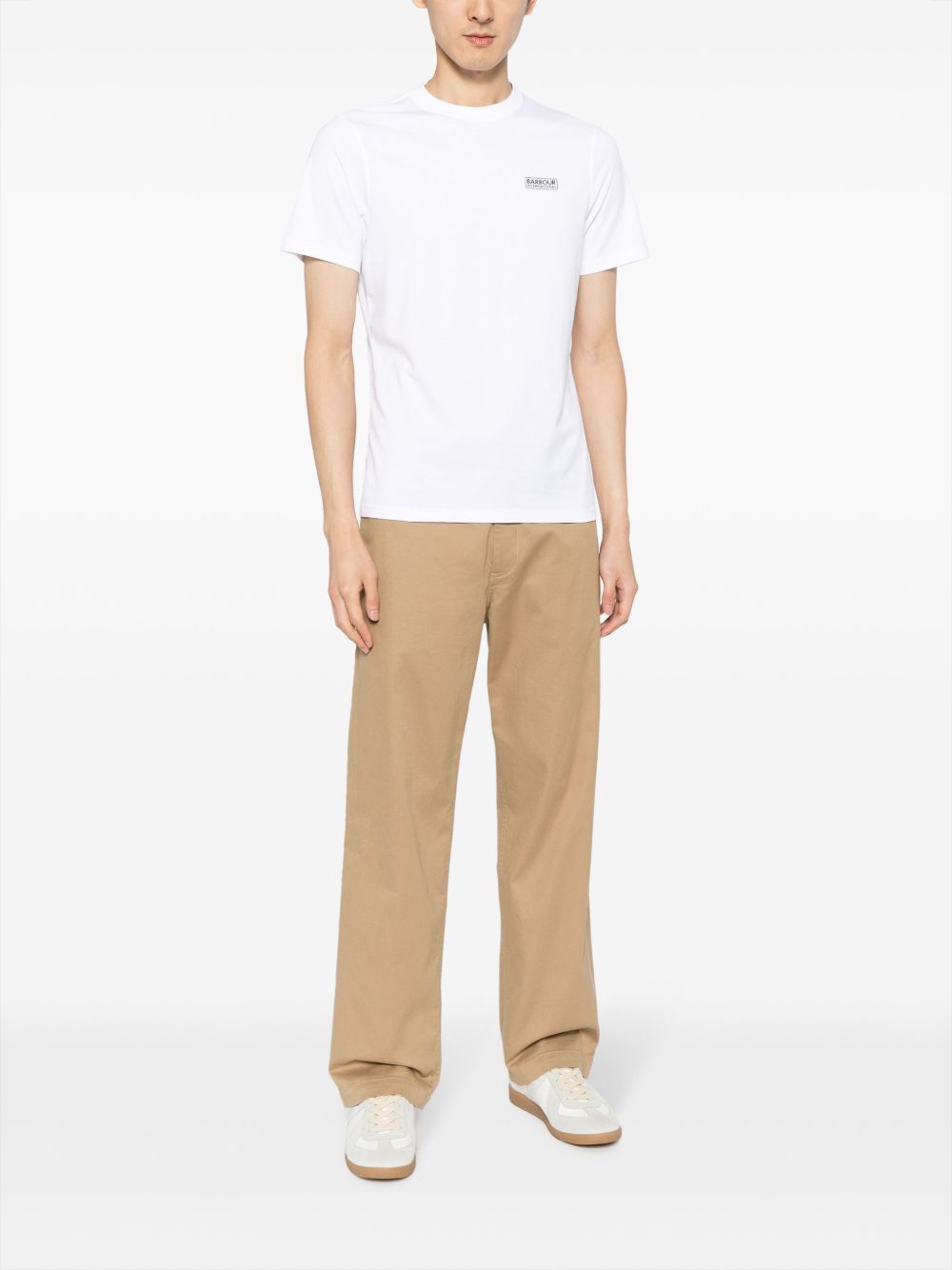 BARBOUR T-shirt in cotone bianco