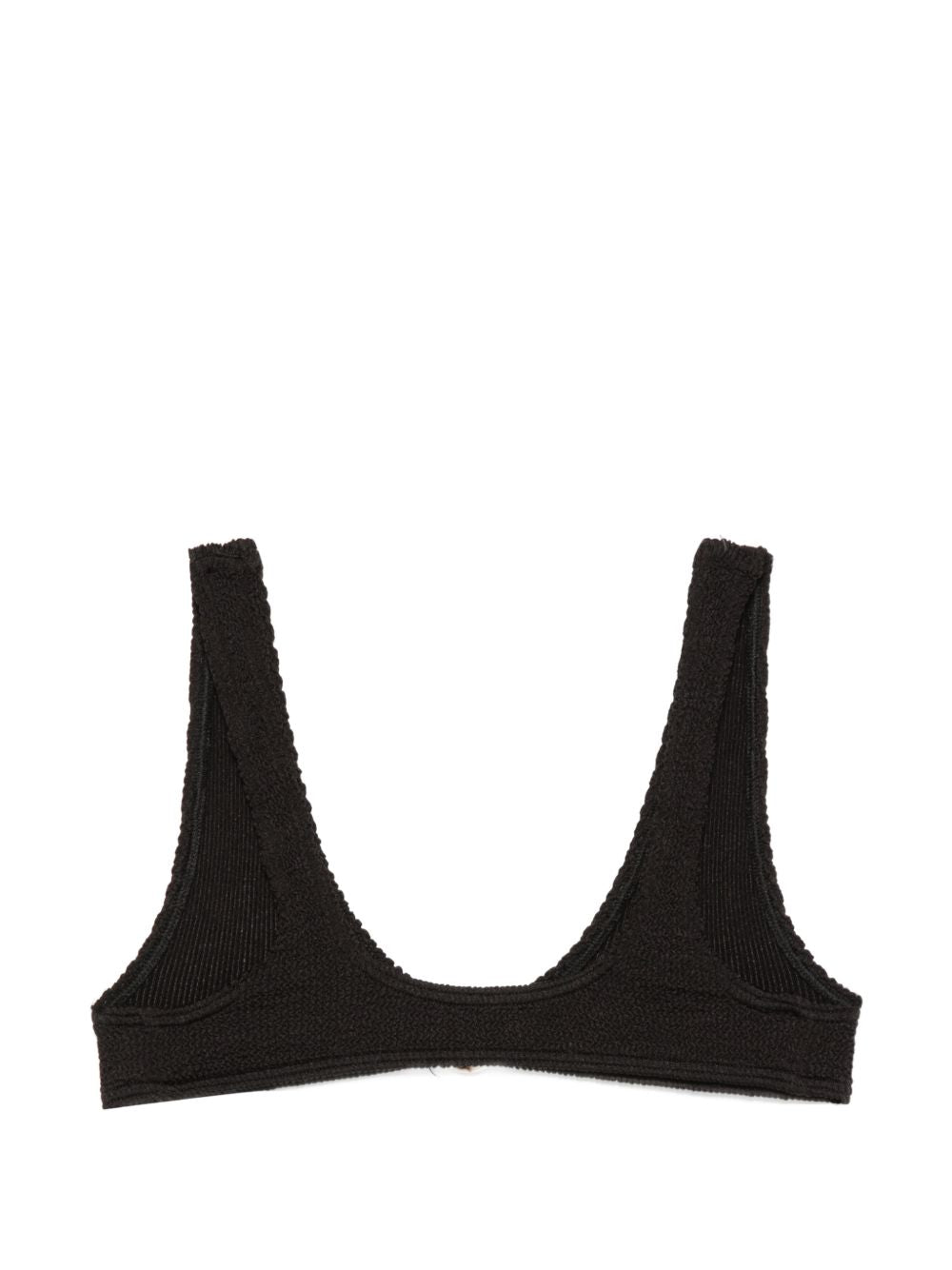 BOND EYE Top bikini Scout in spugna increspata nera