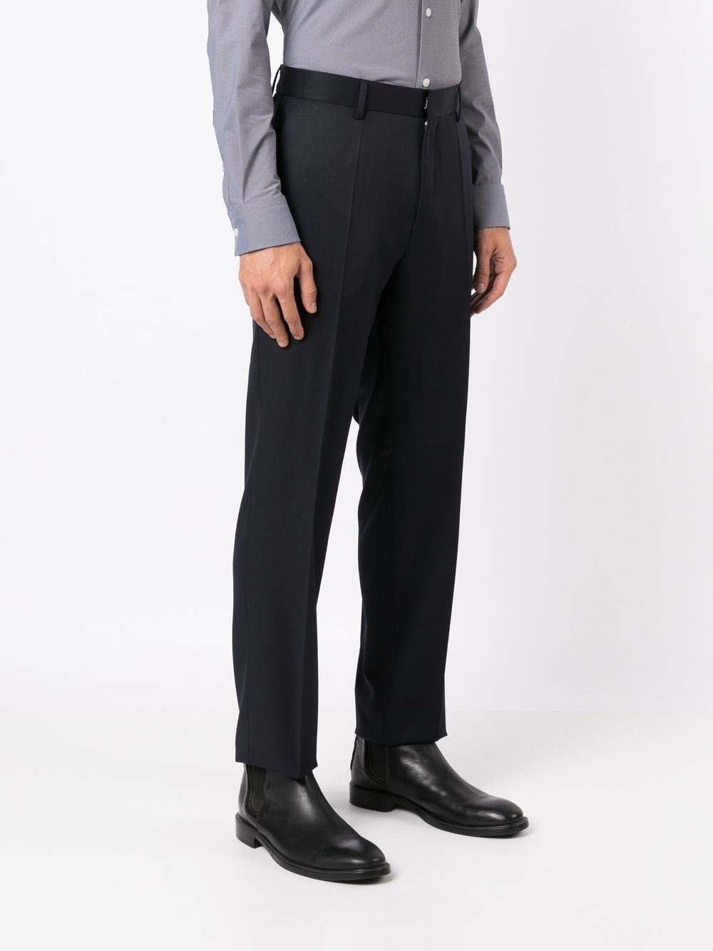 BOSS Pantaloni H Genius in lana vergine blu navy