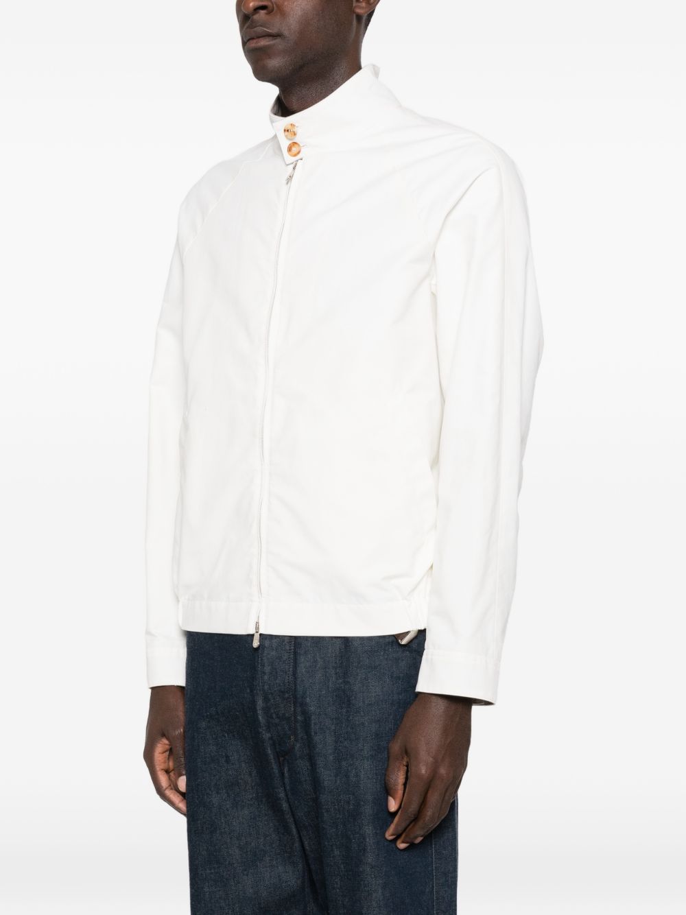 BRUNELLO CUCINELLI Giacca bianca con zip