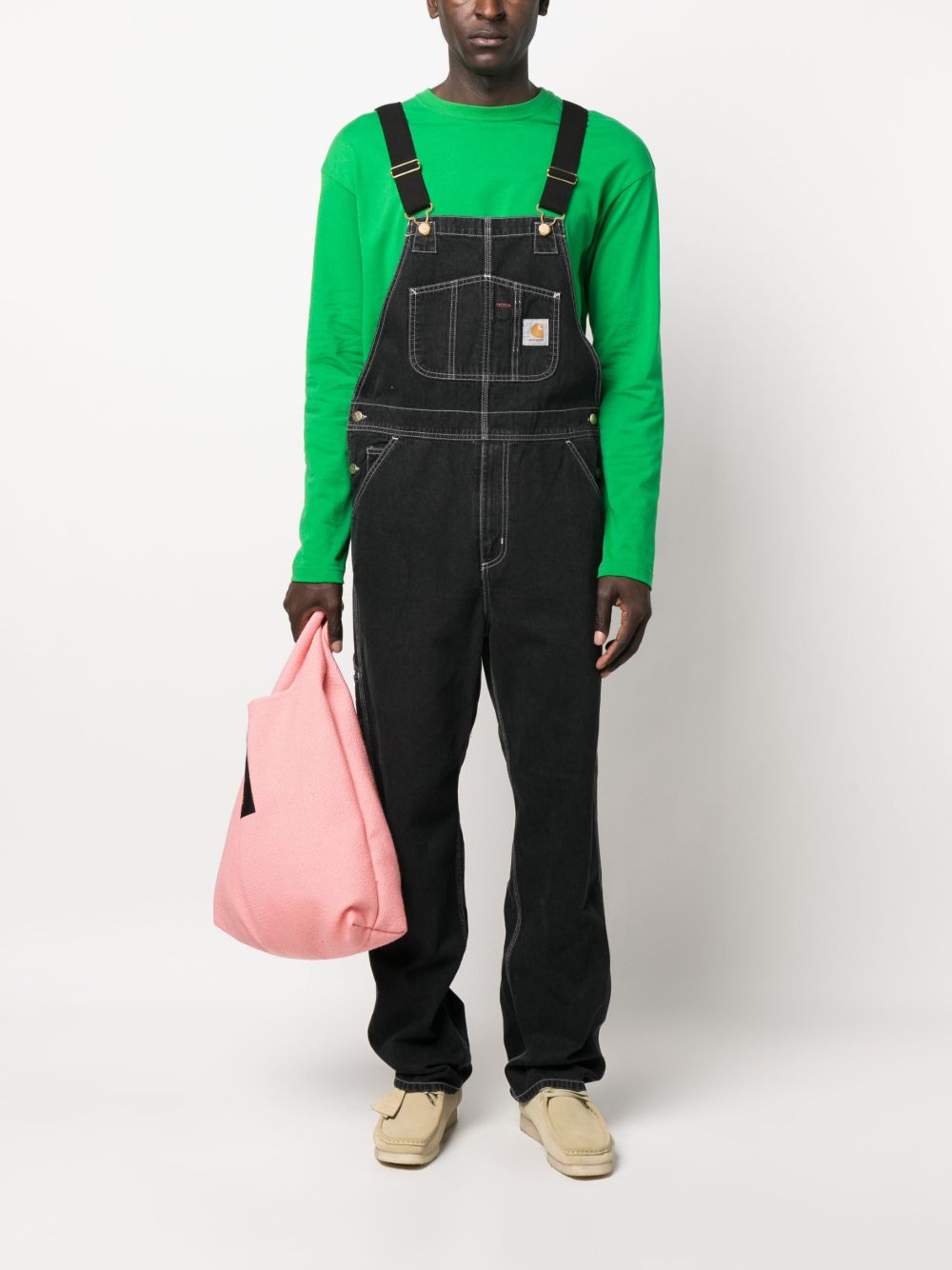 CARHARTT WIP Salopette in denim con bretelle regolabili
