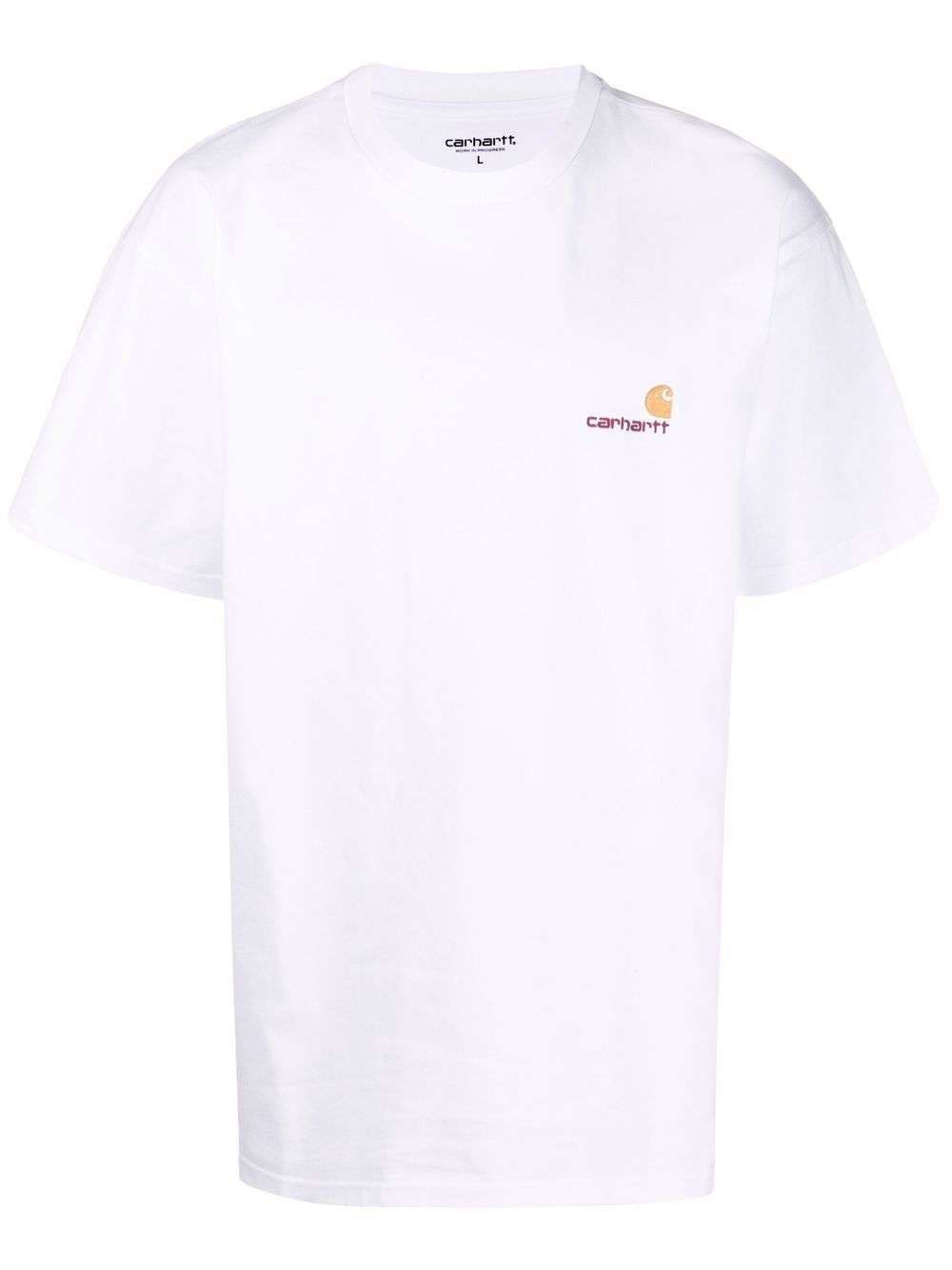 CARHARTT WIP T-shirt in cotone bianco girocollo con logo
