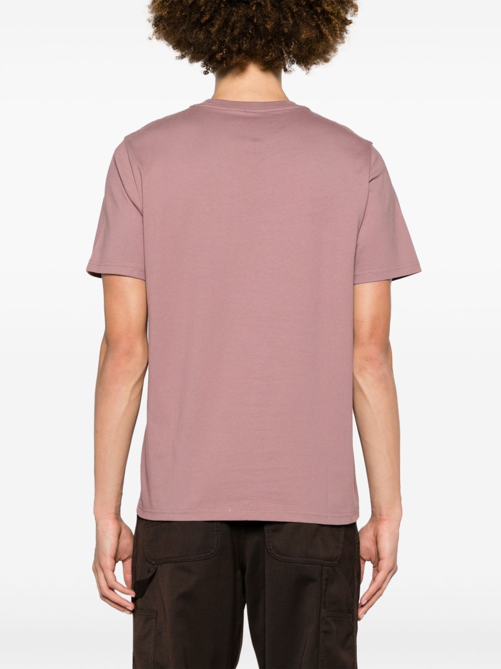 CARHARTT WIP T-Shirt 'Pocket' girocollo in cotone rosa con logo<BR/>