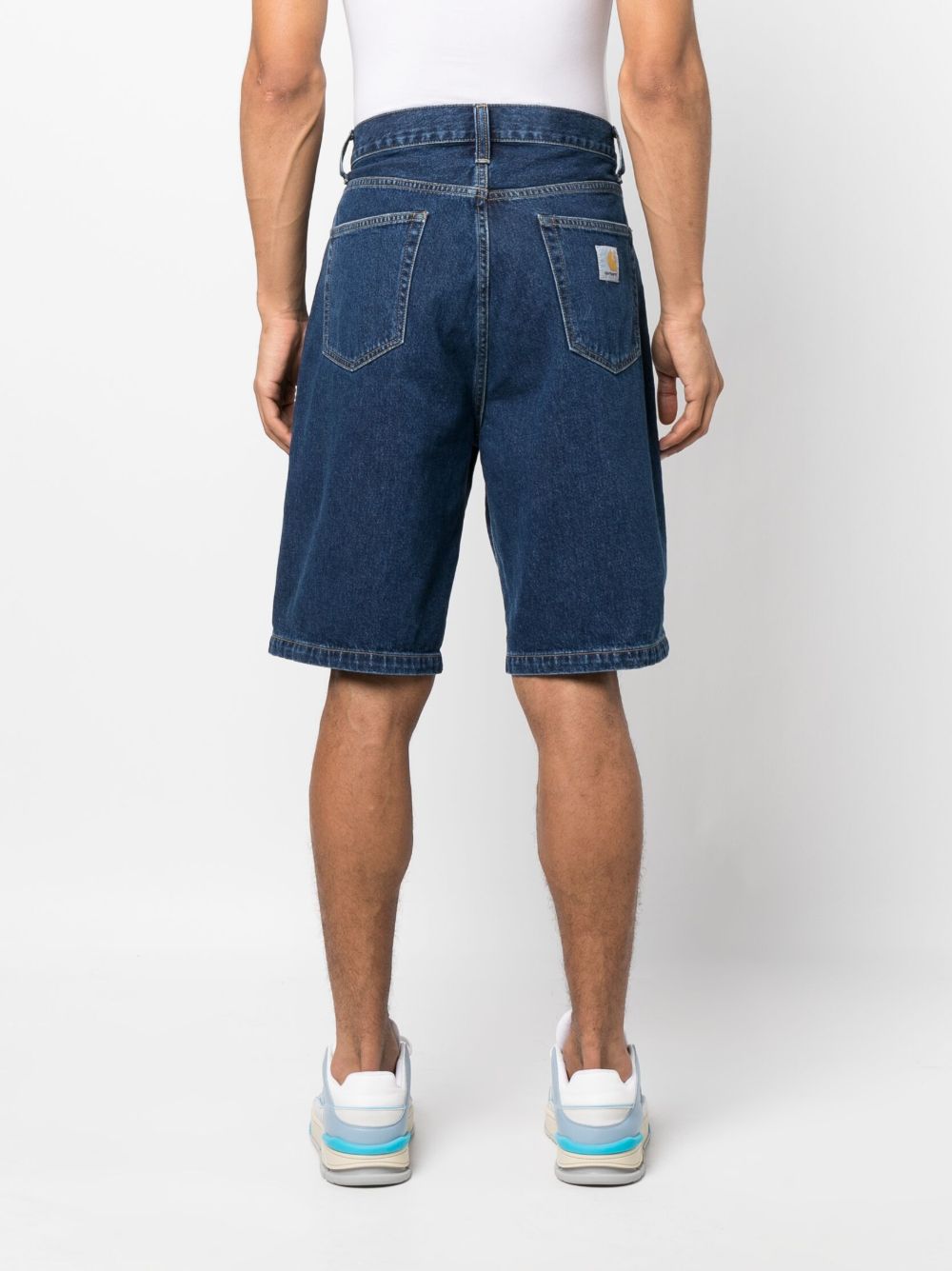 CARHARTT WIP Bermuda in jeans di cotone blu scuro