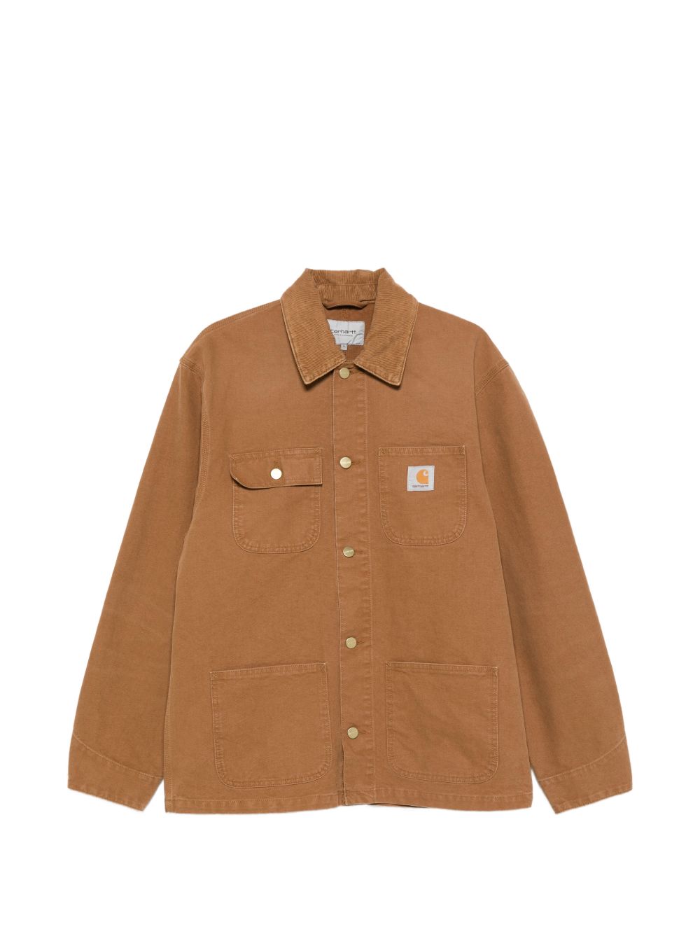 CARHARTT WIP Giacca-camicia Michigan marrone con tasche patch