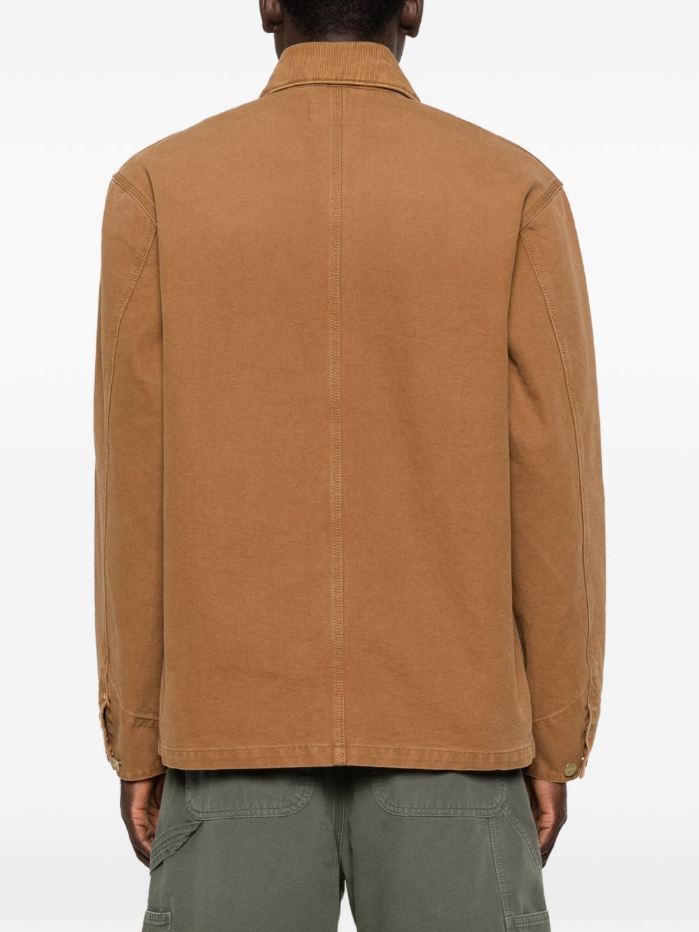 CARHARTT WIP Giacca-camicia Michigan marrone con tasche patch