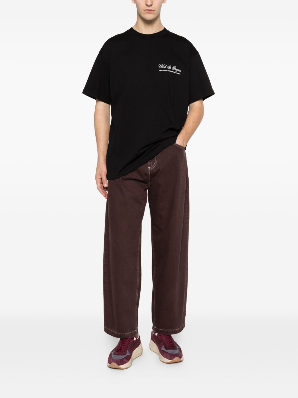 CARHARTT WIP Jeans Brandon in cotone marrone