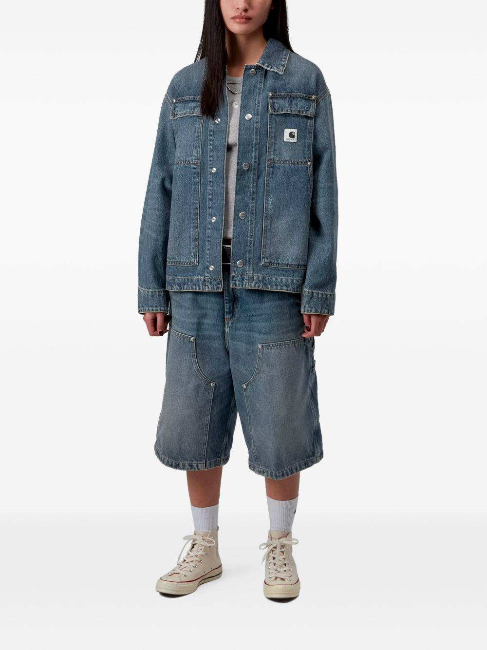 CARHARTT WIP Giacca in denim con tasche e logo